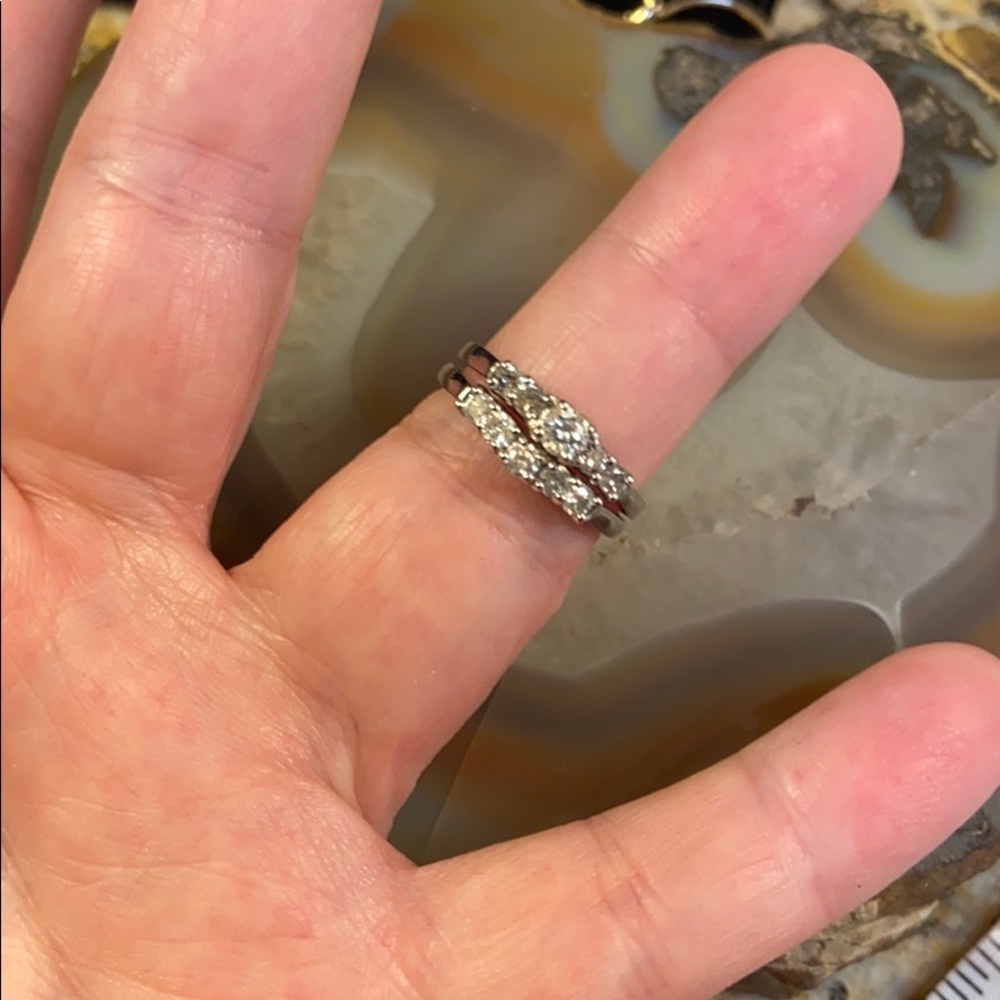 Do not share - relisted 14k WG 10 diamond Wedding ring set, NWOT - Picture 3 of 8